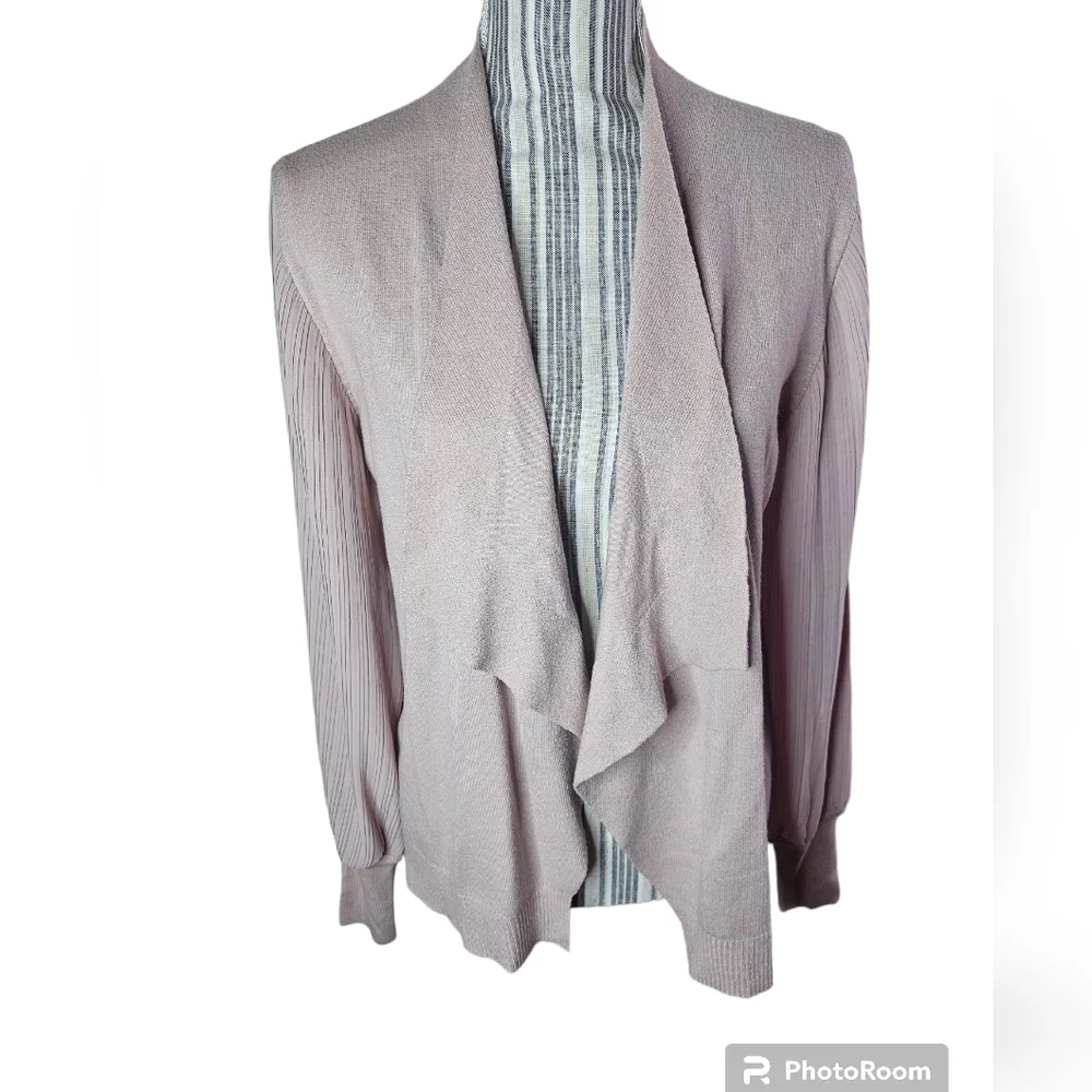 Sioni Milano women's Shale Pink long-sleeved open front cardigan size S